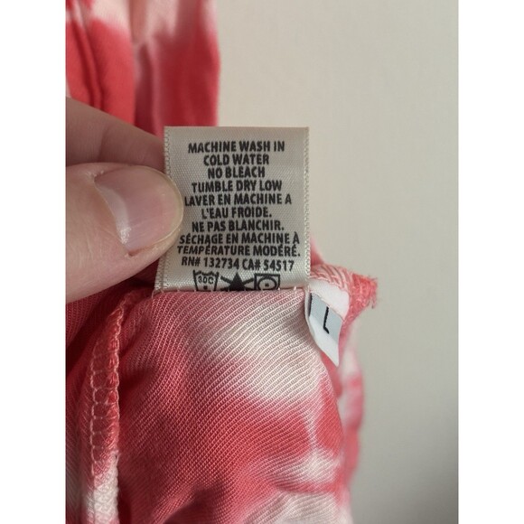 Cloth & Stone‎ Anthropologie Large Dress Tie Dye Pink Cream Pockets Boho Beach - Picture 4 of 8